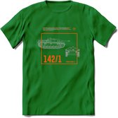 Stug 3 Tank Destroyer leger T-Shirt | Unisex Army Tank Kleding | Dames / Heren Tanks ww2 shirt | Blueprint | Grappig bouwpakket Cadeau - Donker Groen - XL