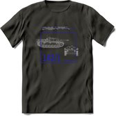 Stug 3 Tank Destroyer leger T-Shirt | Unisex Army Tank Kleding | Dames / Heren Tanks ww2 shirt | Blueprint | Grappig bouwpakket Cadeau - Donker Grijs - S