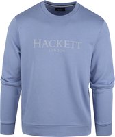 Hackett - Trui Logo Blauw - M - Slim-fit