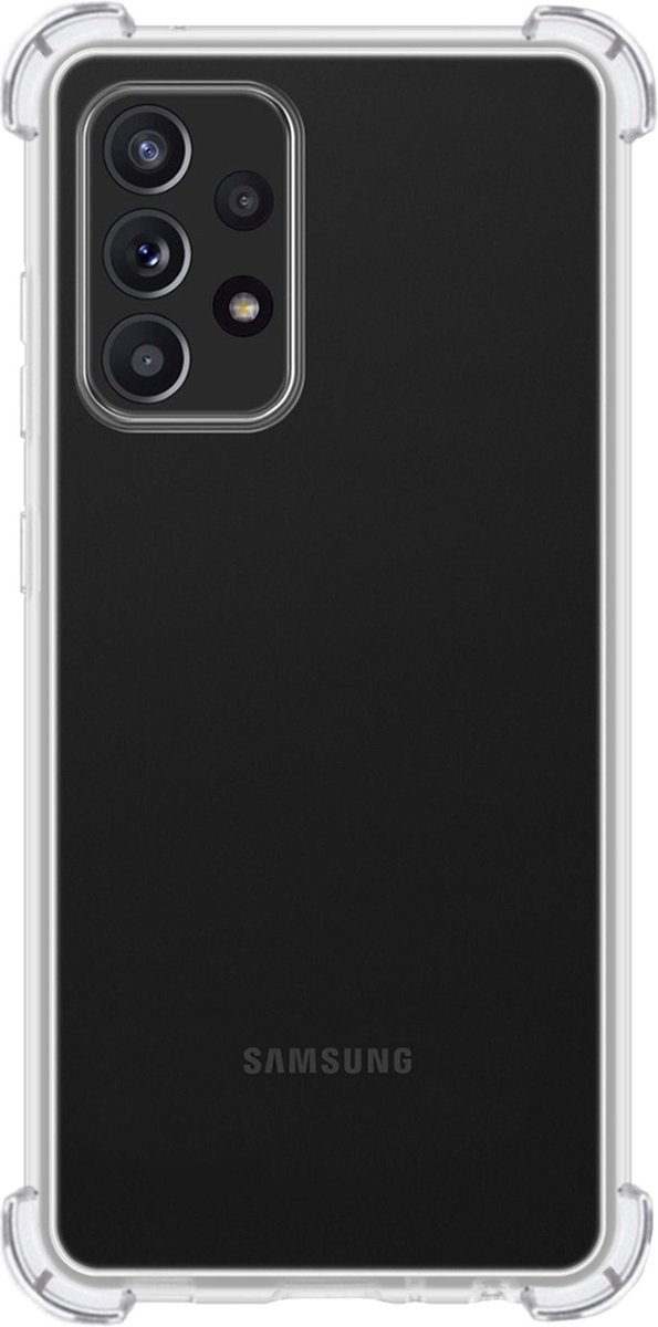 Hoes - Geschikt voor Samsung Galaxy A53 - Sterk & Shockproof - Siliconen Case - Back Cover - Telefoon Hoesje Shock Proof - Transparant