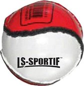 hurlingbal Sliotar junior 6,5 cm kurk/leer rood/wit