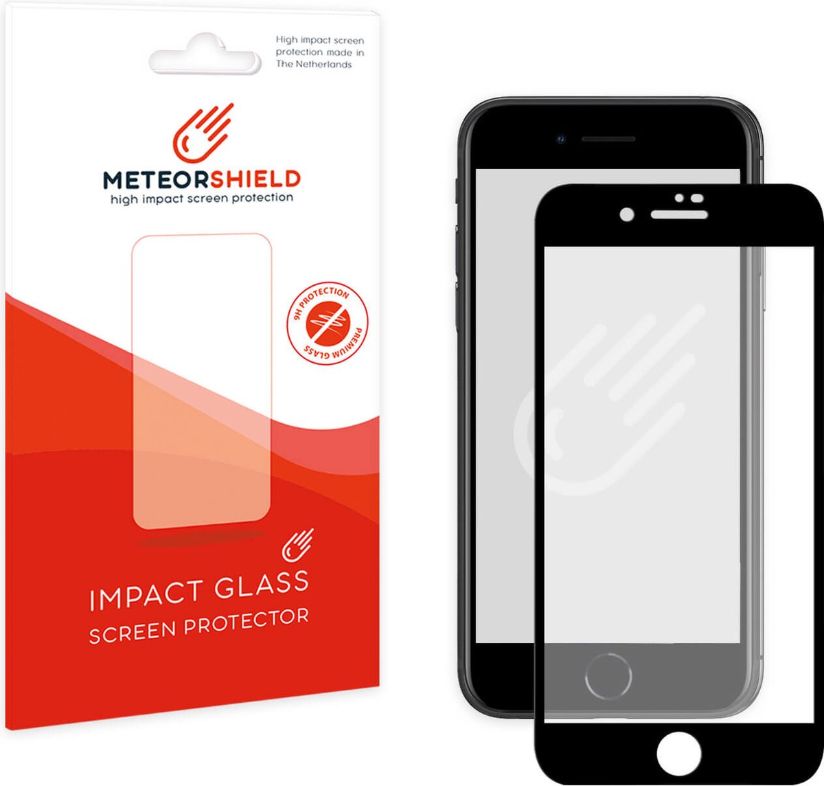 Meteorshield iPhone SE 2022 screenprotector - Full screen