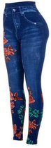 Top Look legging rozen blauw one size XS-S-M-L