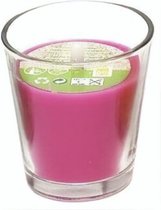 citronellakaars in glas 6,5 x 6,5 cm roze
