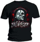 Lil Wayne Heren Tshirt -S- Skull Sketch Zwart