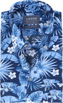 Ledub - Overhemd TF Natuur Blauw - 42 - Heren - Tailored-fit