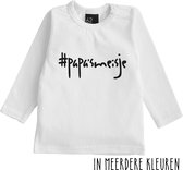 Papa's meisje longsleeve shirt 86 Wit/Zwart