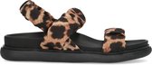 Sacha - Dames - Plateau sandalen met luipaardprint - Maat 39