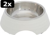 2x VOERBAK HOND MELAMINE WT 14CM 200ML