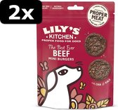 2x LILY DOG BEST EVER BEEF BURGER 70GR
