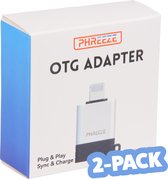 Phreeze™ Converter USB 3.0 A naar Apple Lightning Adapter, 2-Pack - Universeel - Aluminium - Sleutelhanger