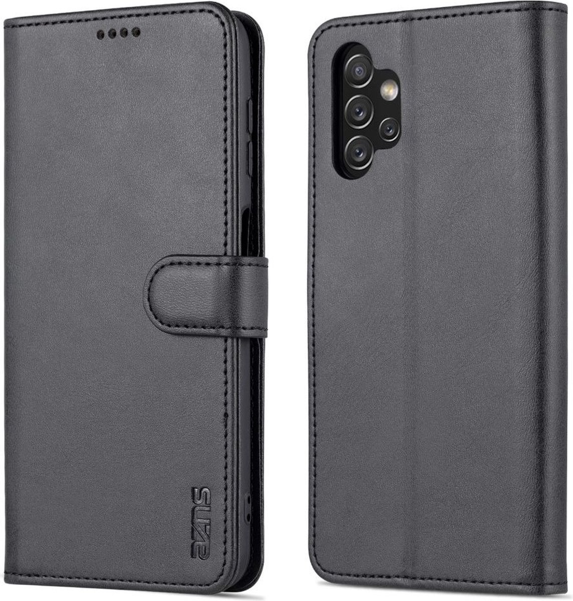 AZNS Hoesje Book Case Kunstleer Zwart Geschikt voor Samsung Galaxy A13 4G