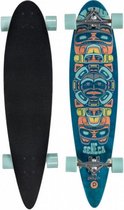 longboard Seneca 97 x 23 cm hout zwart/blauw