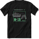 M18 Hellcat leger T-Shirt | Unisex Army Tank Kleding | Dames / Heren Tanks ww2 shirt | Blueprint | Grappig bouwpakket Cadeau - Zwart - M