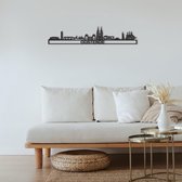 Skyline Oostende Zwart Mdf 130 Cm Wanddecoratie Voor Aan De Muur Met Tekst City Shapes