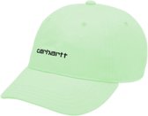 Carhartt WIP - Canvas Script Cap - Pail Spearmint Green - Pet met logo borduring - Groen