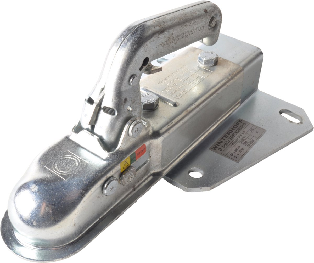 Winterhoff WW 8-E Boîtier D’Attache Tube Carré 50 Mm – 800 Kg Avec Témoin D’Usure, Acier Galvanisé