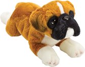 Pluche knuffel dieren Boxer hond 34 cm - Speelgoed knuffelbeesten - Honden soorten Boxers