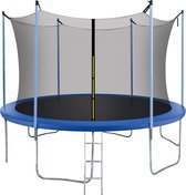 Springos Veiligheidsnet Trampoline | Trampoline Net | Geschikt voor 6 Palen | Ø 305 cm | Zwart