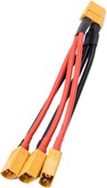 XT60 Parallel kabel 14awg 1x female 3x male