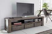 TV Meubel Iron Craft 170cm Grijs Massief Mango Hout - 39279