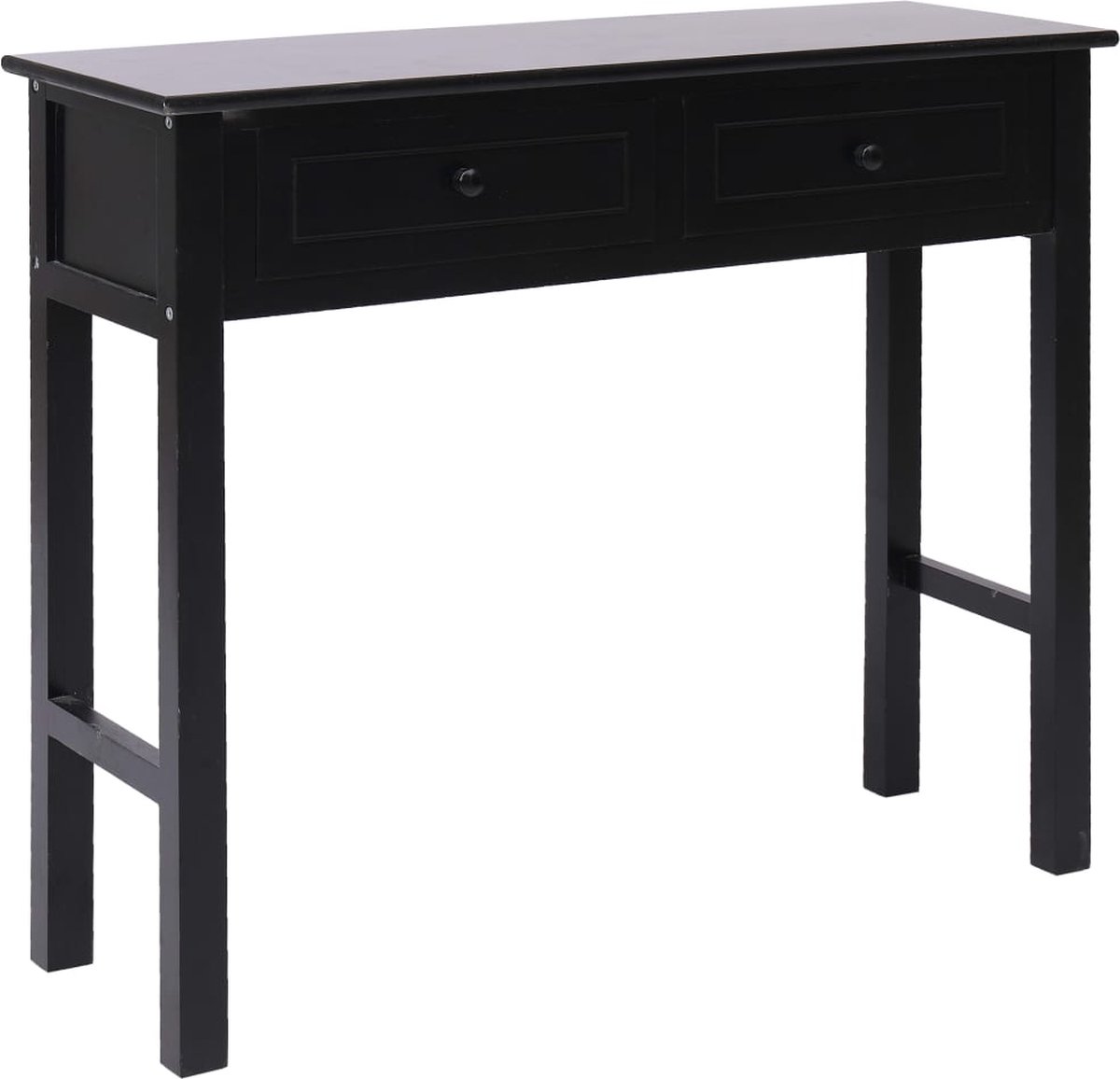 VidaXL Sidetable hout 90x30x77 cm zwart