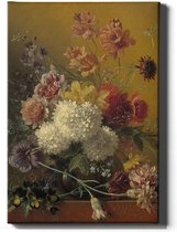 Walljar - Van Os - Hartvormige Bloemen - Muurdecoratie - Canvas schilderij