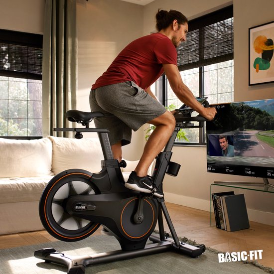 Rechtdoor markering Wat mensen betreft Basic-Fit® ALL-IN Smart Bike - Hometrainer Fiets - Indoorfiets – Incl.  gratis fitness... | bol.com