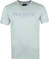 Hackett - T-shirt Logo Groen - L - Slim-fit
