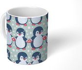 Mok - Koffiemok - Pinguïn - Winter - Design - Kinderen - Mokken - 350 ML - Beker - Koffiemokken - Theemok