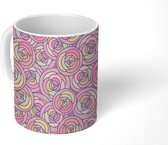 Mok - Koffiemok - Rozen - Cupcake - Pastel - Design - Mokken - 350 ML - Beker - Koffiemokken - Theemok