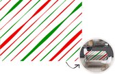 Kerst Tafelkleed - Kerstmis Decoratie - Tafellaken - Patronen - Kerst - Strepen - 170x130 cm - Kerstmis Versiering
