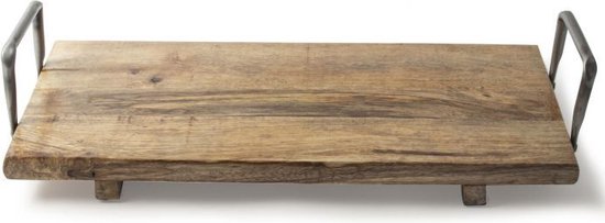 Gusta Mango serveerplank met handvaten hout industrieel. 42x21 - Gusta®