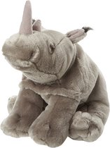 Pluche Afrikaanse Neushoorn knuffel van 22 cm - Dieren speelgoed knuffels cadeau - Wilde dieren