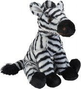 Pluche zwart/witte zebra knuffel 30 cm - Zebra Afrikaanse safaridieren knuffels - Speelgoed voor kinderen