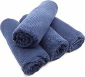 Handdoeken - Katoen - Set van 4 - Blauw - 50x90cm