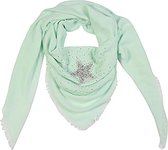 Sjaal strass star - Mint groen