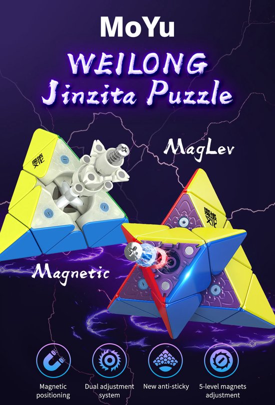 Thumbnail van een extra afbeelding van het spel moyu weilong pyraminx magnetic