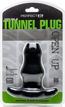 Double Tunnel Plug - Large - Black - Butt Plugs & Anal Dildos black