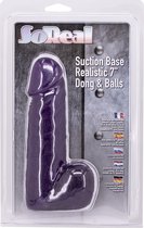 So Real Dong with Balls - 18cm - Purple - Realistic Dildos purple