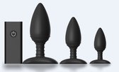 ACE LARGE Remote Control Vibrating Butt Plug - Black - Anal Vibrators black