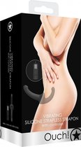 Vibrating Silicone Strapless Strapon - Black - Strap On Vibrators black