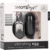 10 Speed Remote Vibrating Egg - Big - Black - Eggs black