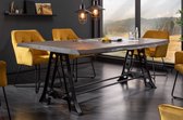 Eettafel Mammoet Industrial Grijs 220cm Massief Acacia Hout - 39756