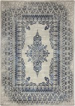 Flycarpets Vintage Vloerkleed - Joan - Medaillon - Voor binnen - Kleur: Blauw / Afmeting: 160x230 cm