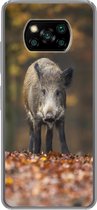 Geschikt voor Xiaomi Poco X3 NFC hoesje - Wild dier - Bos - Herfst - Siliconen Telefoonhoesje