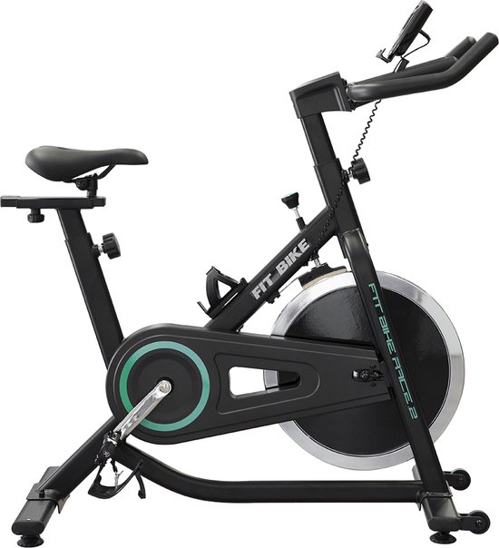 FitBike Race 2 - Indoor Cycle - Fitness Fiets - Incl. Trainingscomputer - 13kg Vliegwiel - V-belt aandrijving