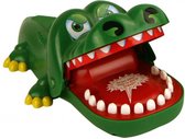 Vrijgezellenfeest spel krokodil met 6 shotglazen - Bijtende krokodil drankspelletje