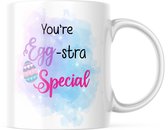 Paas Mok you re eggstra special purple | Paas cadeau | Pasen | Paasdecoratie | Pasen Decoratie | Grappige Cadeaus | Koffiemok | Koffiebeker | Theemok | Theebeker