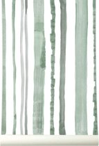 roomblush - Behang Stripes - Groen - Vliesbehang - 200cm x 285cm
